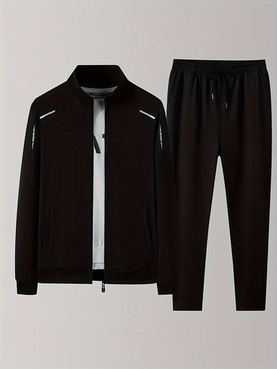 Lässiger klassischer Trainingsanzug mit Full-Zip Hoodie und Jogginghose für Herren | Ideal für Outdoor-Aktivitäten