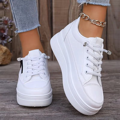 Modische Einfarbige Freizeitsneaker für Damen | Perfekt für den Alltag