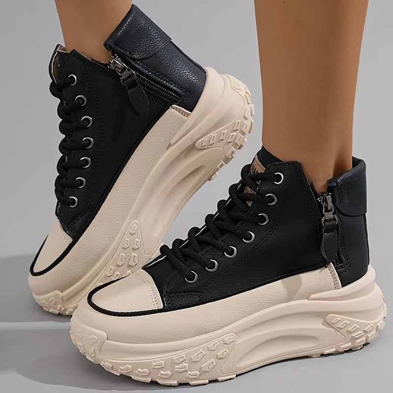 Lässige High-Top Plateau-Sneaker für Damen | Perfekt für lässige Tage