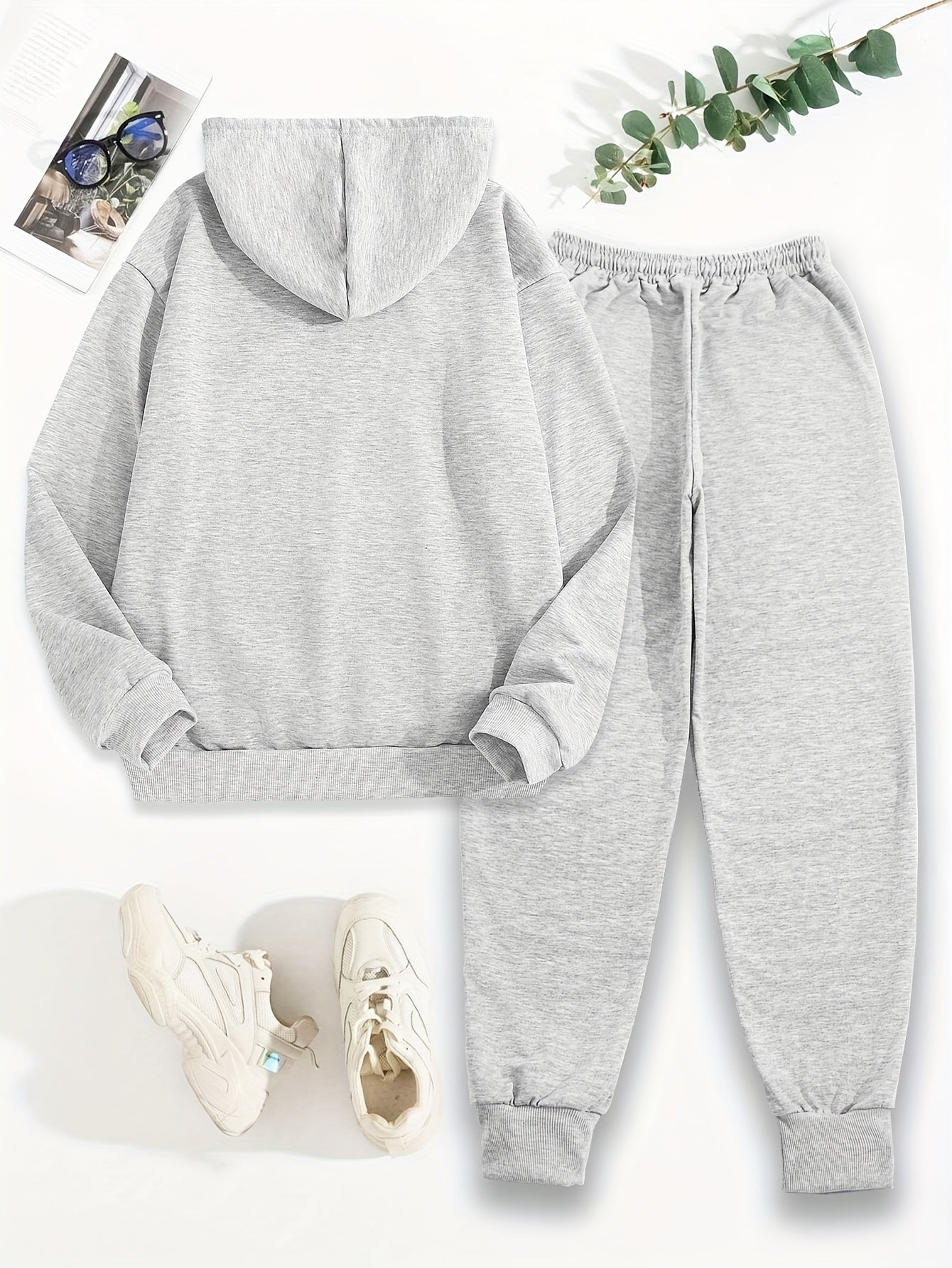 Stilvoller Baumwollpullover & Jogginghose Mit Kapuze Für Damen | Ideal für Herbst/Winter