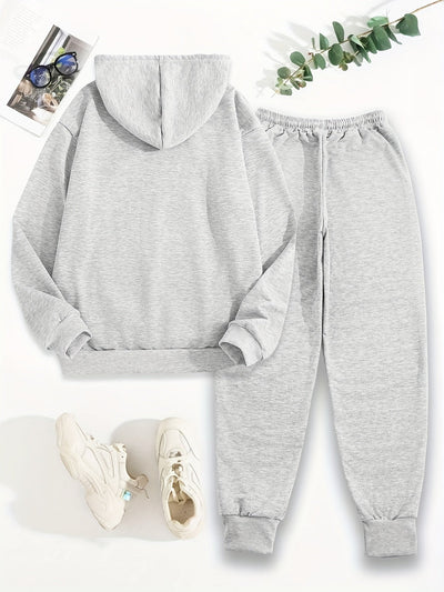 Stilvoller Baumwollpullover & Jogginghose Mit Kapuze Für Damen | Ideal für Herbst/Winter