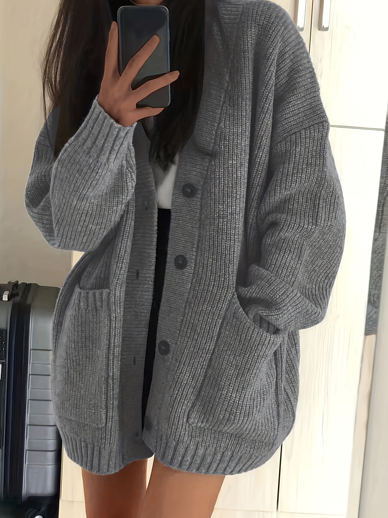 Eleganter warmer Baumwollstrickwaren-Cardigan für Damen | Ideal für jede Jahreszeit