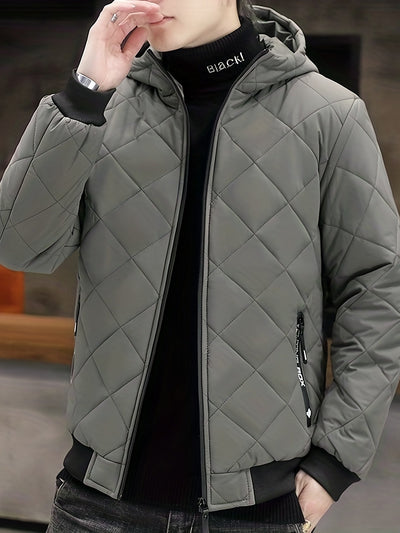 Warme Plüsch Kapuzen Winterjacke Für Herren | Perfekt für Outdoor-Aktivitäten