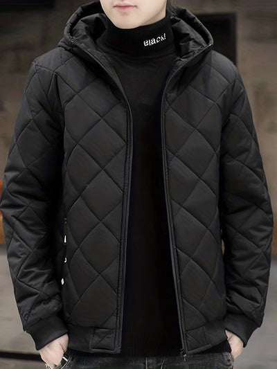 Warme Plüsch Kapuzen Winterjacke Für Herren | Perfekt für Outdoor-Aktivitäten
