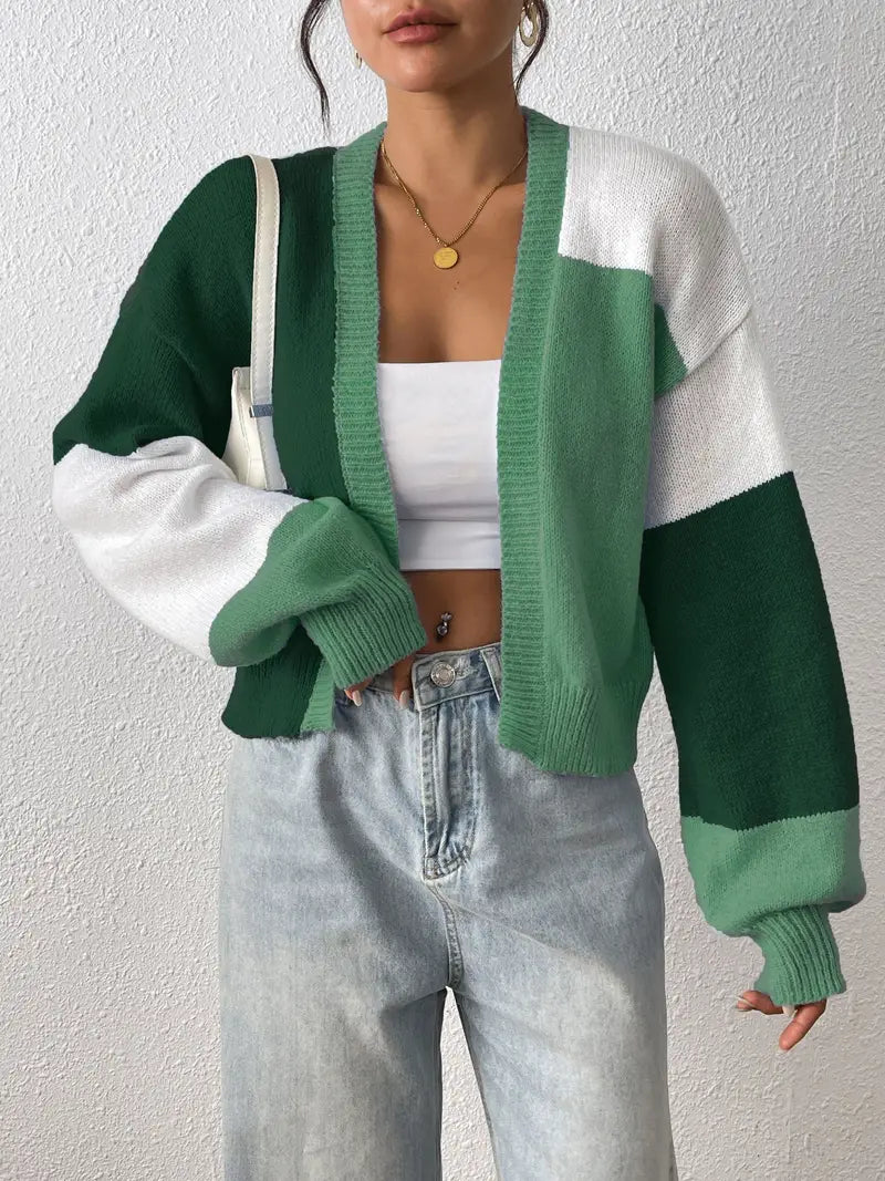 Strick-Cardigan | Oversized Passform | Modernes Block-Design