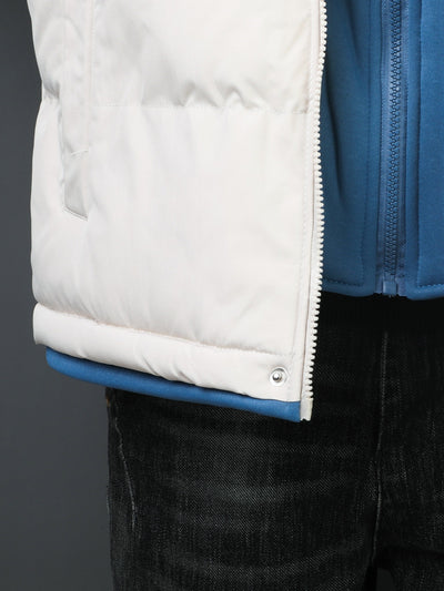 Lässige Schwarze Baumwoll-Fake-Doppelt Gepolsterte Kapuzen-Winterjacke Für Herren | Perfekt für Outdoor-Aktivitäten