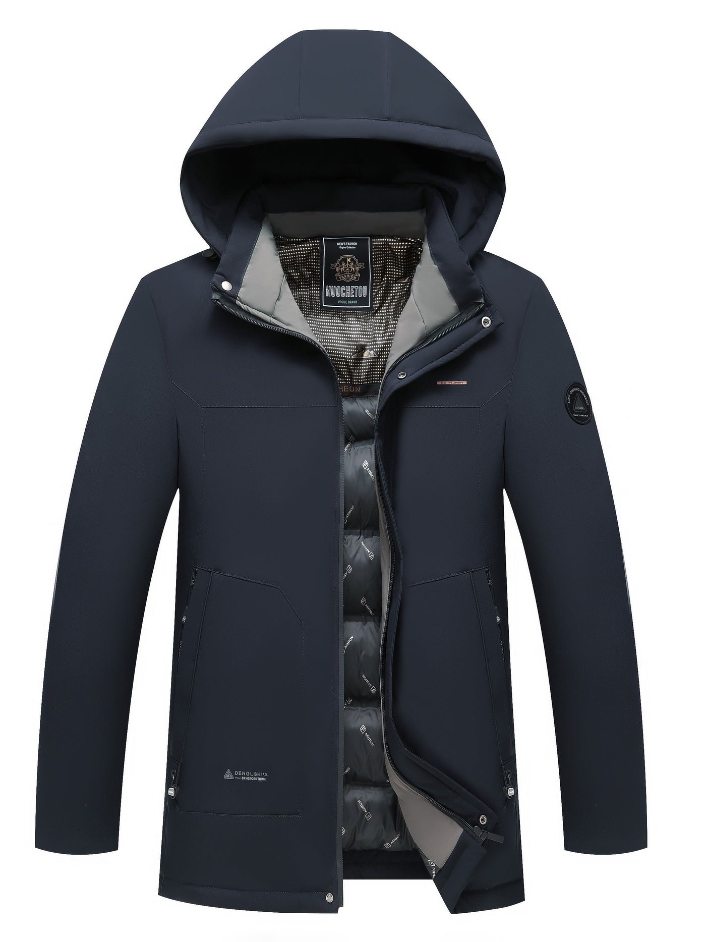 Lässige Thermojacke Mit Abnehmbarer Kapuze Winterjacke Für Herren | Perfekt für Outdoor-Aktivitäten