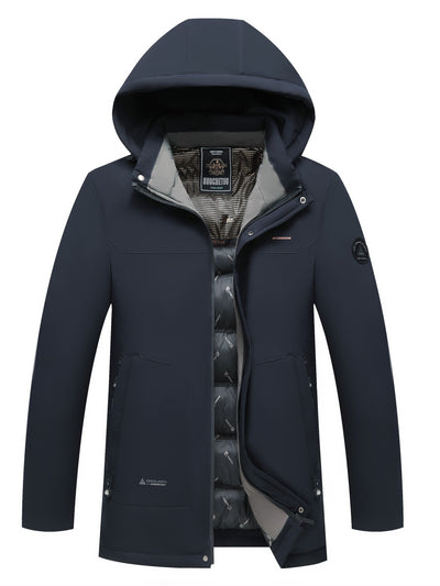 Lässige Thermojacke Mit Abnehmbarer Kapuze Winterjacke Für Herren | Perfekt für Outdoor-Aktivitäten