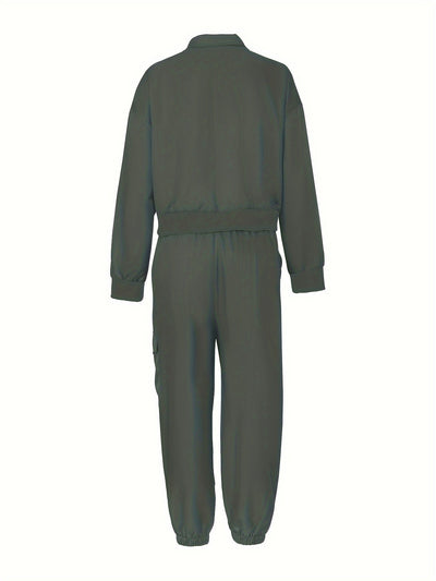 Stilvolle Jacke Mit Reißverschluss Pullover & Jogginghose Für Damen | Ideal für Herbst/Winter