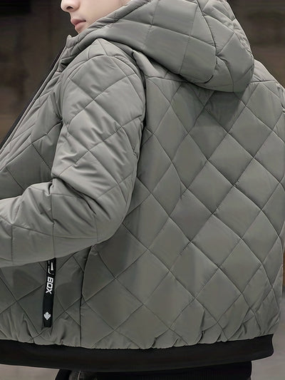 Warme Plüsch Kapuzen Winterjacke Für Herren | Perfekt für Outdoor-Aktivitäten