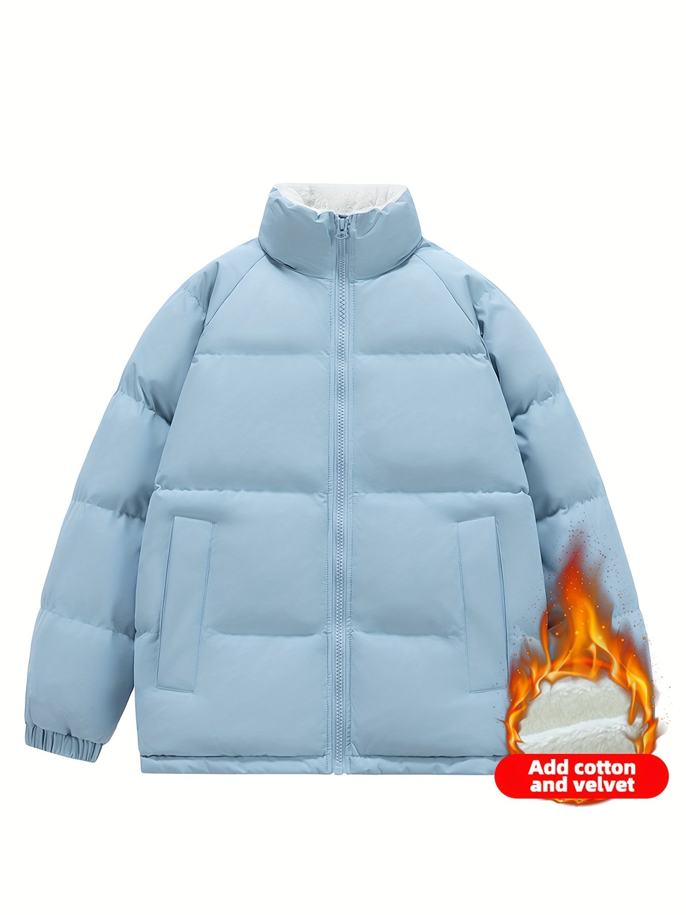 Warme modische Fleece-Puffer-Winterjacke für Damen | Perfekt für Outdoor-Aktivitäten