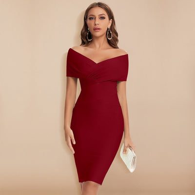 Vivora™ – Damen Kleid mit V-Ausschnitt für Elegante Anlässe