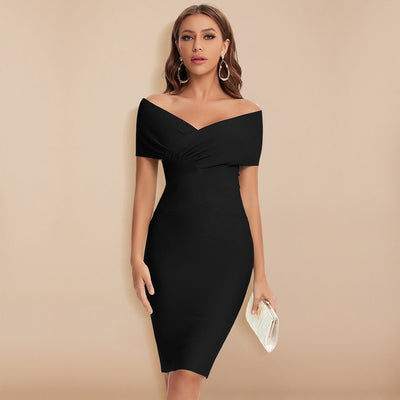 Vivora™ – Damen Kleid mit V-Ausschnitt für Elegante Anlässe