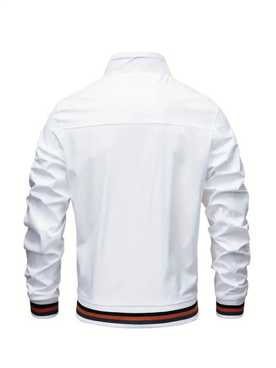 Stanton - Lässige Stehkragen Zip Up Jacke