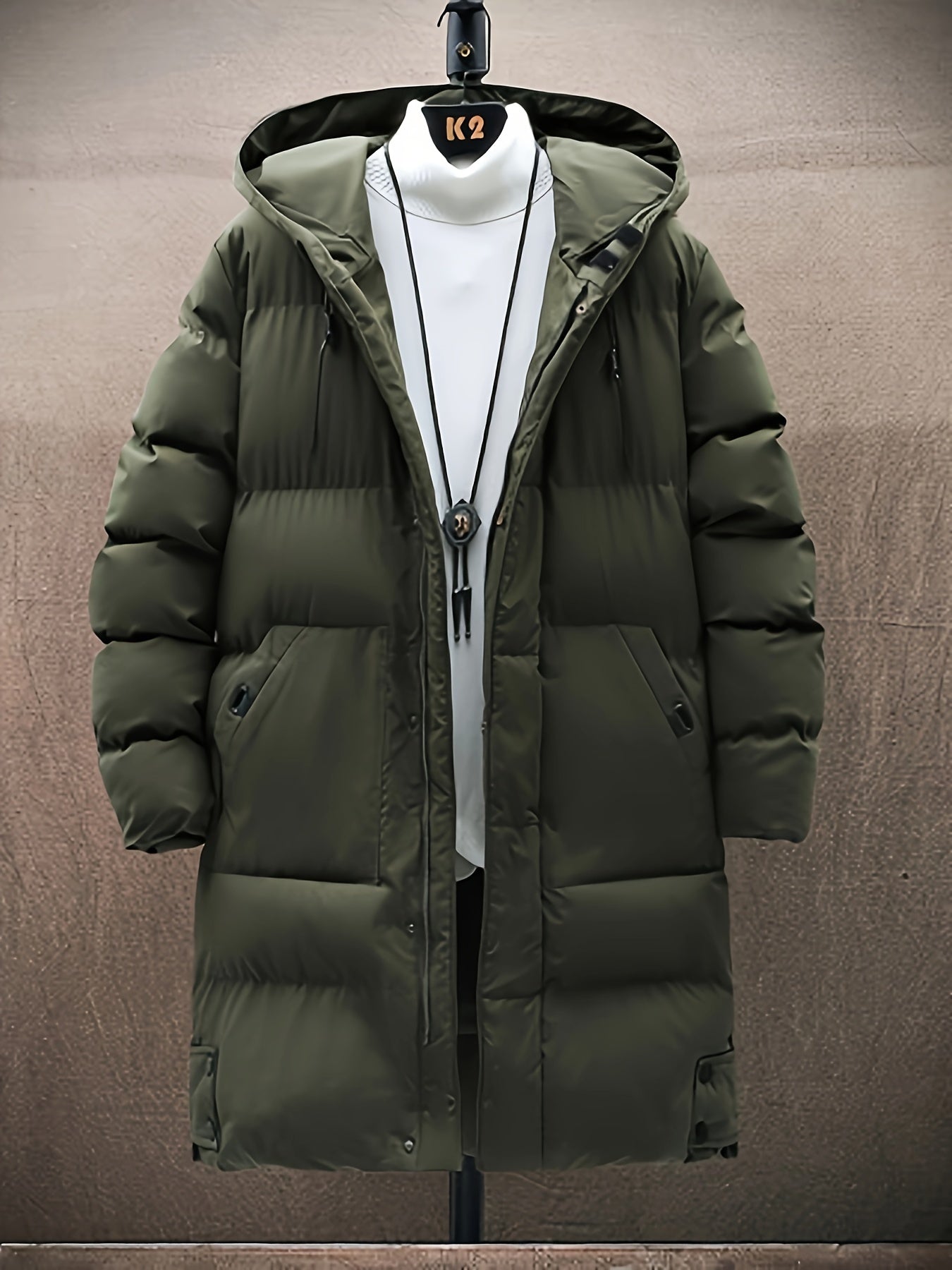 Casual Lange Kapuzen Puffer Winterjacke Für Herren | Perfekt für Wintertage