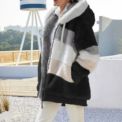 Damen Kapuzenjacke mit Fleecefutter | Reißverschlusstaschen Langarm