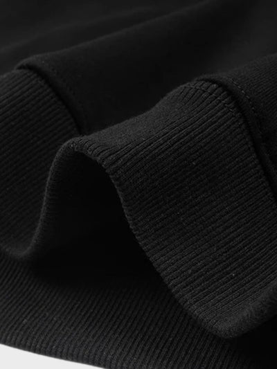 Vintage-Hoodie Schwarzer mit Kapuze für Herren | Perfekt für Outdoor-Aktivitäten