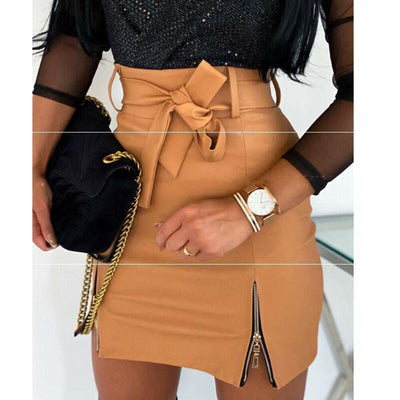 Auren -  Power-Look für selbstbewusste Fashionistas: Der Bandage Leder Minirock