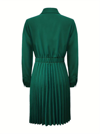 Lässiges Langarm Mit Knöpfen Midi Kleid Für Damen | Perfekt für Casual Days