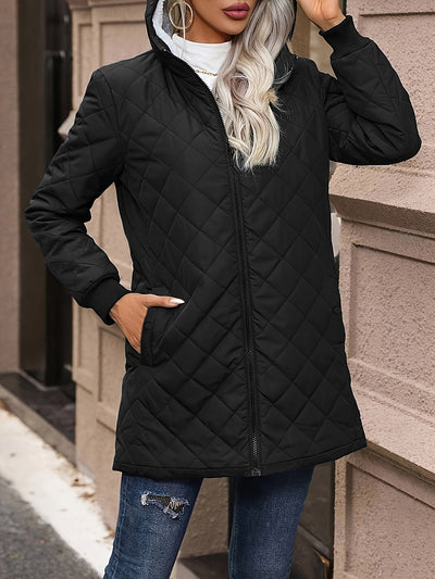 Stilvolle Warme Fleece Parka Winterjacke mit Kapuze für Damen | Perfekt für Outdoor-Aktivitäten