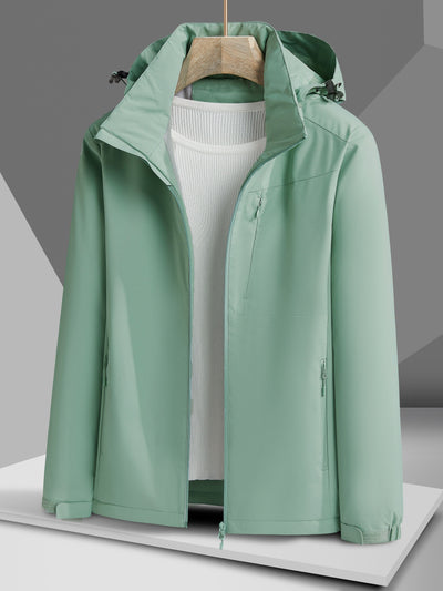Wasserdichte elegante Fleece-Winterjacke mit Kapuze für Damen | Ideal für den Winter