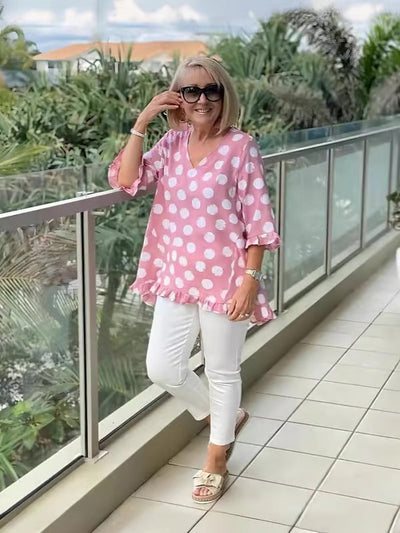 Orvelis - RELAXED POLKA DOT TUNIKA: VERSPIELT & ELEGANT