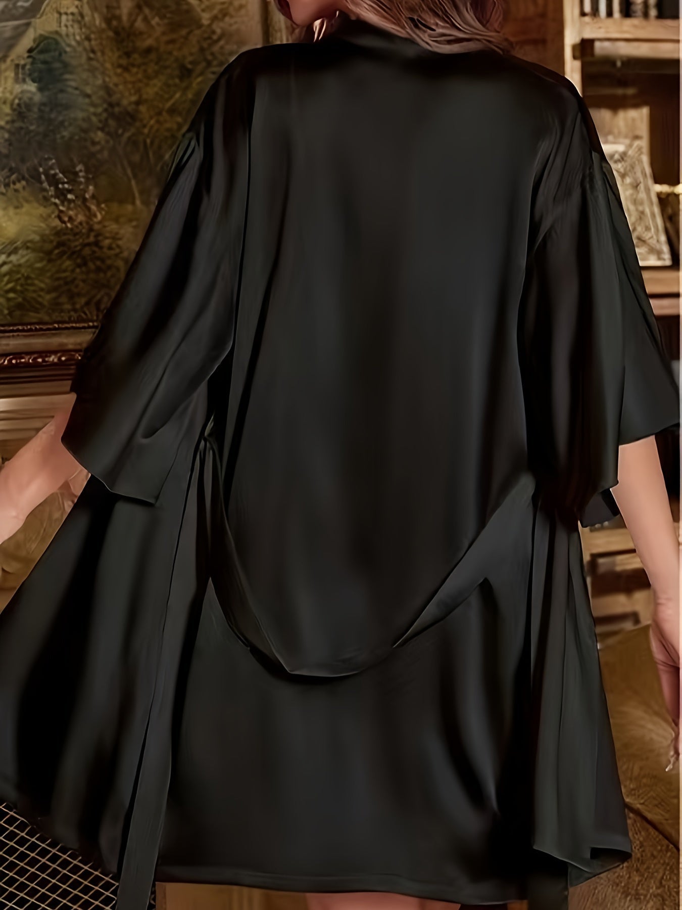 Bequemes Satin Schlafrobe & Kleid Pyjama Set Für Damen | Perfekt für den Alltag