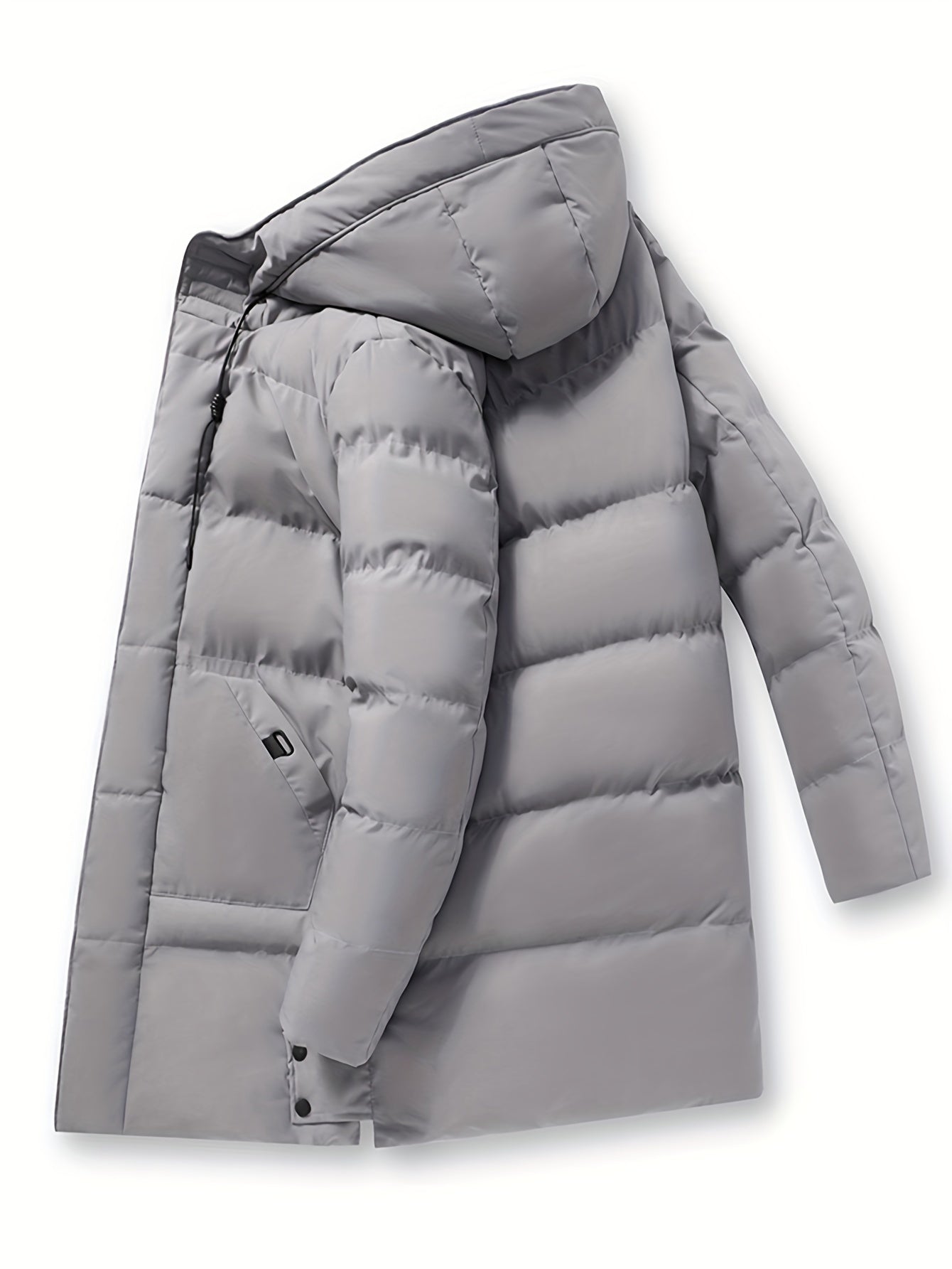 Warme Schwarze Gepolsterte Winterjacke Mit Kapuze Für Herren | Perfekt für Outdoor-Aktivitäten