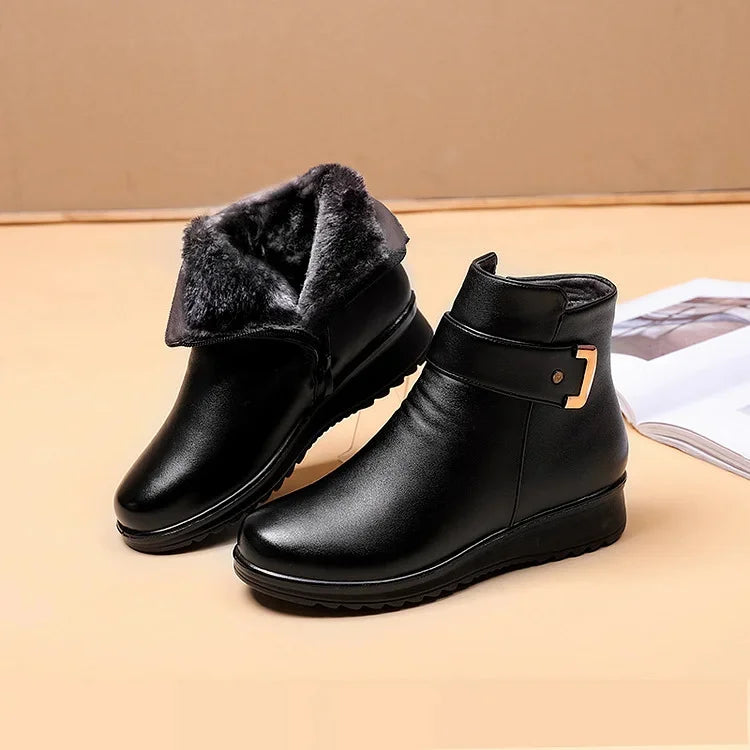 Winterschuhe Damen | Knöchelhoch Mit Metallschnalle
