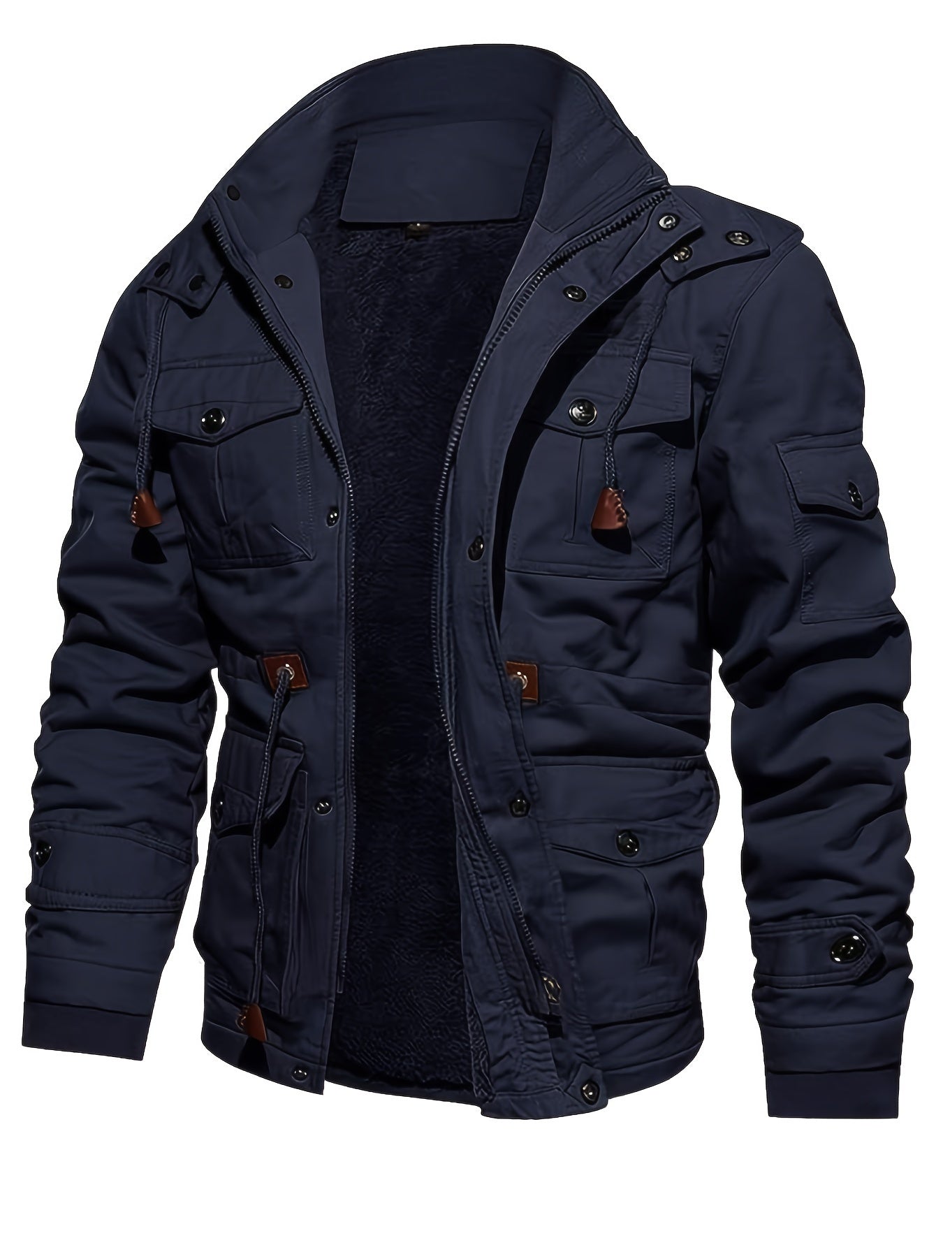 Taktische Warme Fleece Kapuzen-Cargo-Outdoorjacke Für Herren | Perfekt für Outdoor-Aktivitäten