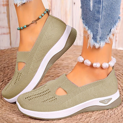 Modische Leichte Strick-Cut-Out Sneaker für Damen | Perfekt für lässige Tage
