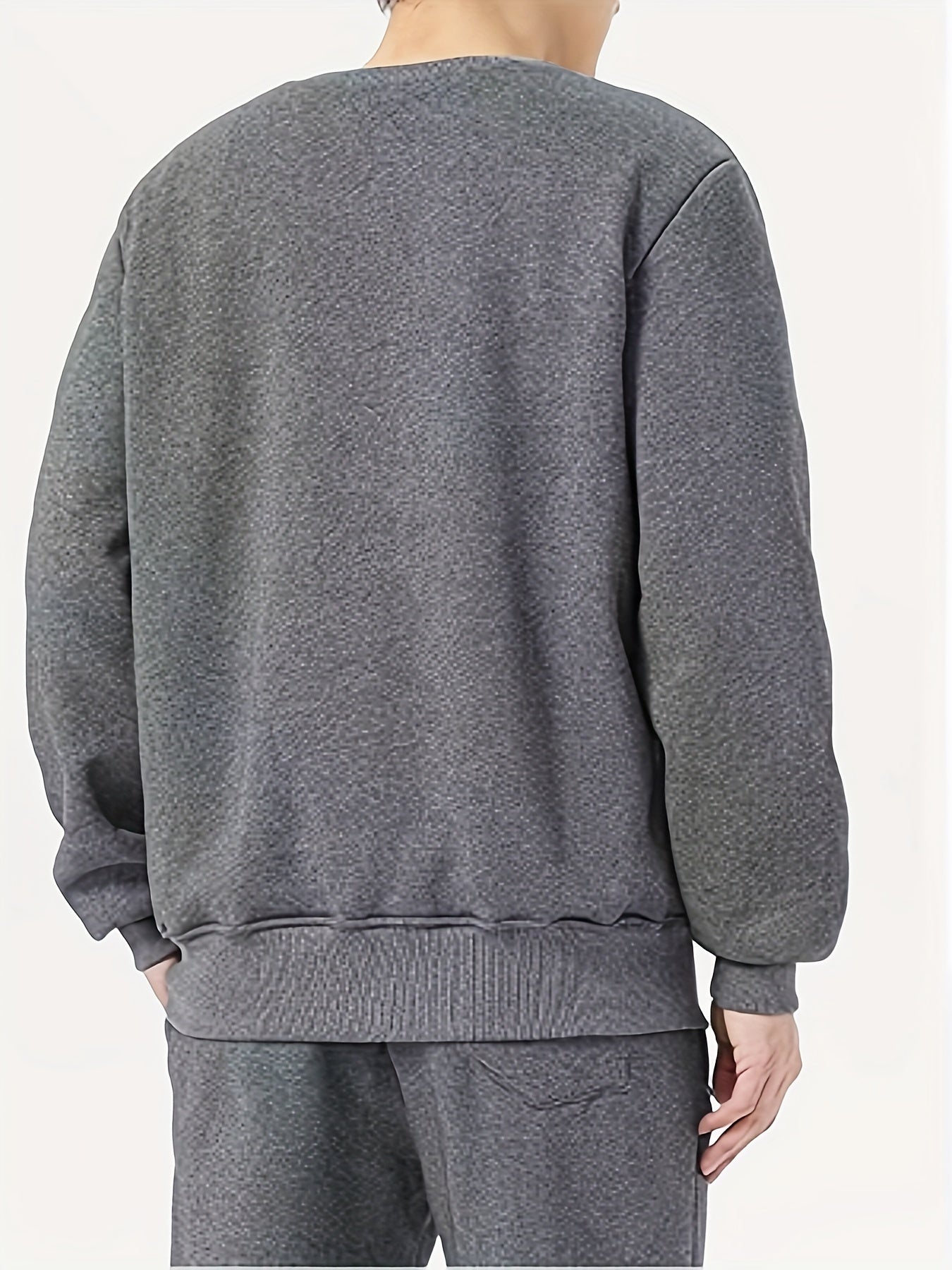 Lässiger einfarbiger Baumwolle Sweatshirt für Männer | Ideal für jeden Tag