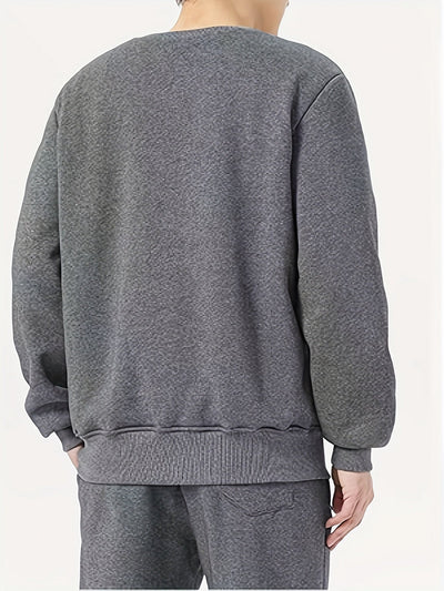 Lässiger einfarbiger Baumwolle Sweatshirt für Männer | Ideal für jeden Tag