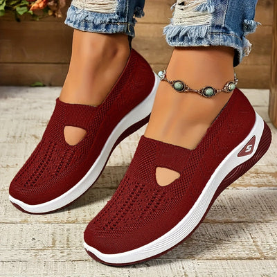 Modische Leichte Strick-Cut-Out Sneaker für Damen | Perfekt für lässige Tage