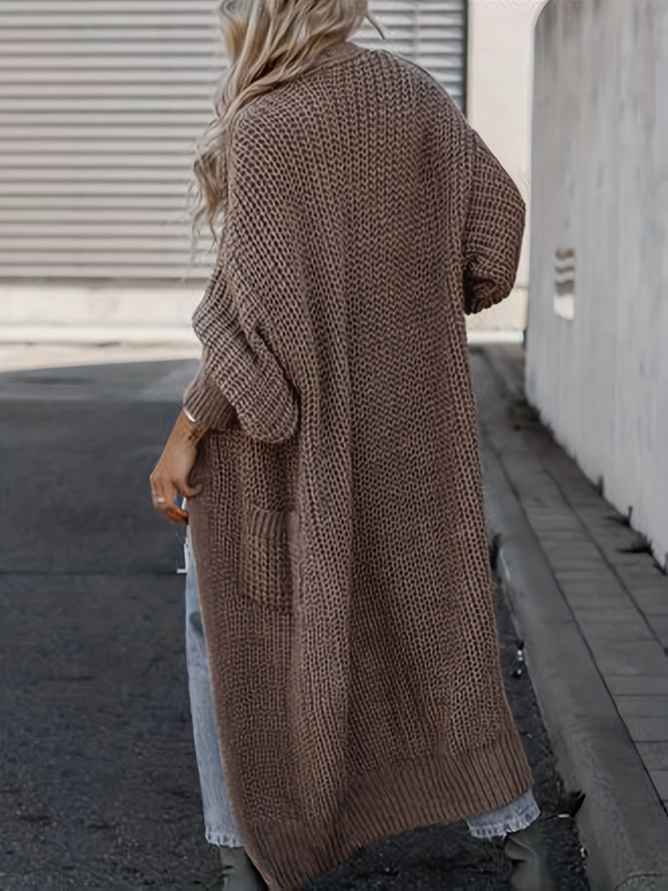 Lässiger Strickcardigan mit Taschen aus Wolle für Damen | Perfekt für Alltag