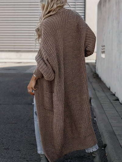 Lässiger Strickcardigan mit Taschen aus Wolle für Damen | Perfekt für Alltag