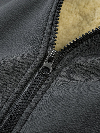Warmer Fleece Gefütterter Trainingsanzug Mit Stehkragen Reißverschlussjacke Und Sporthose Für Herren | Perfekt für casual days