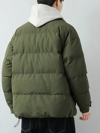 Warme Baumwoll Bandkragen Zip-Up Winterjacke Für Herren | Perfekt für Outdoor-Aktivitäten