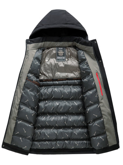 Lässige Thermojacke Mit Abnehmbarer Kapuze Winterjacke Für Herren | Perfekt für Outdoor-Aktivitäten