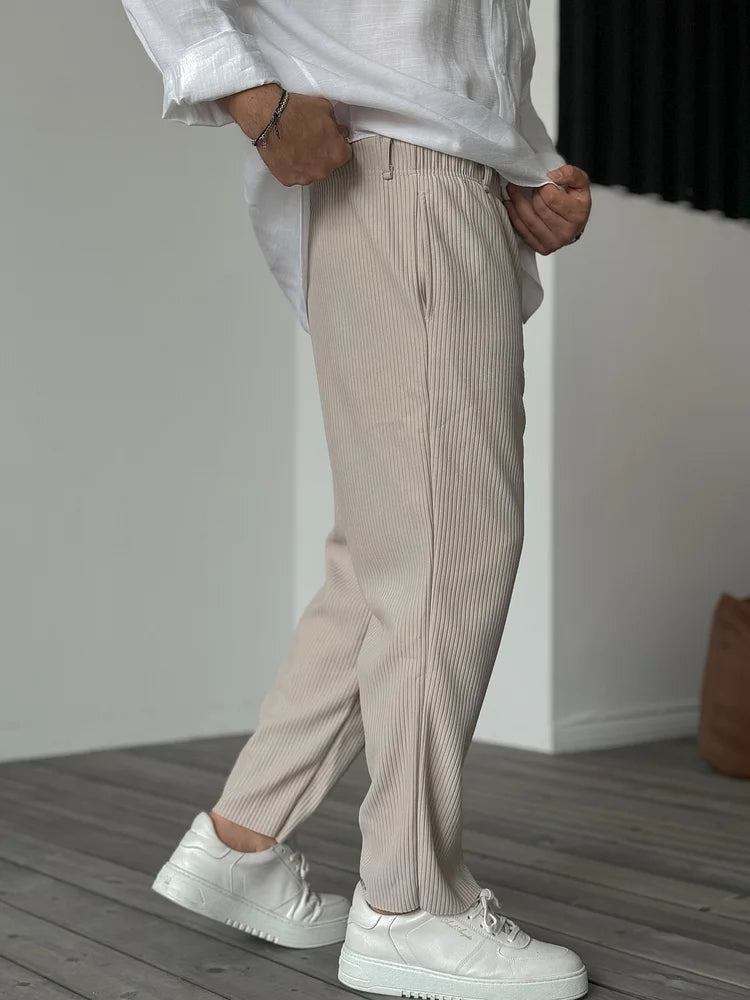 Herren Relaxed Fit Rippenstrick-Hose