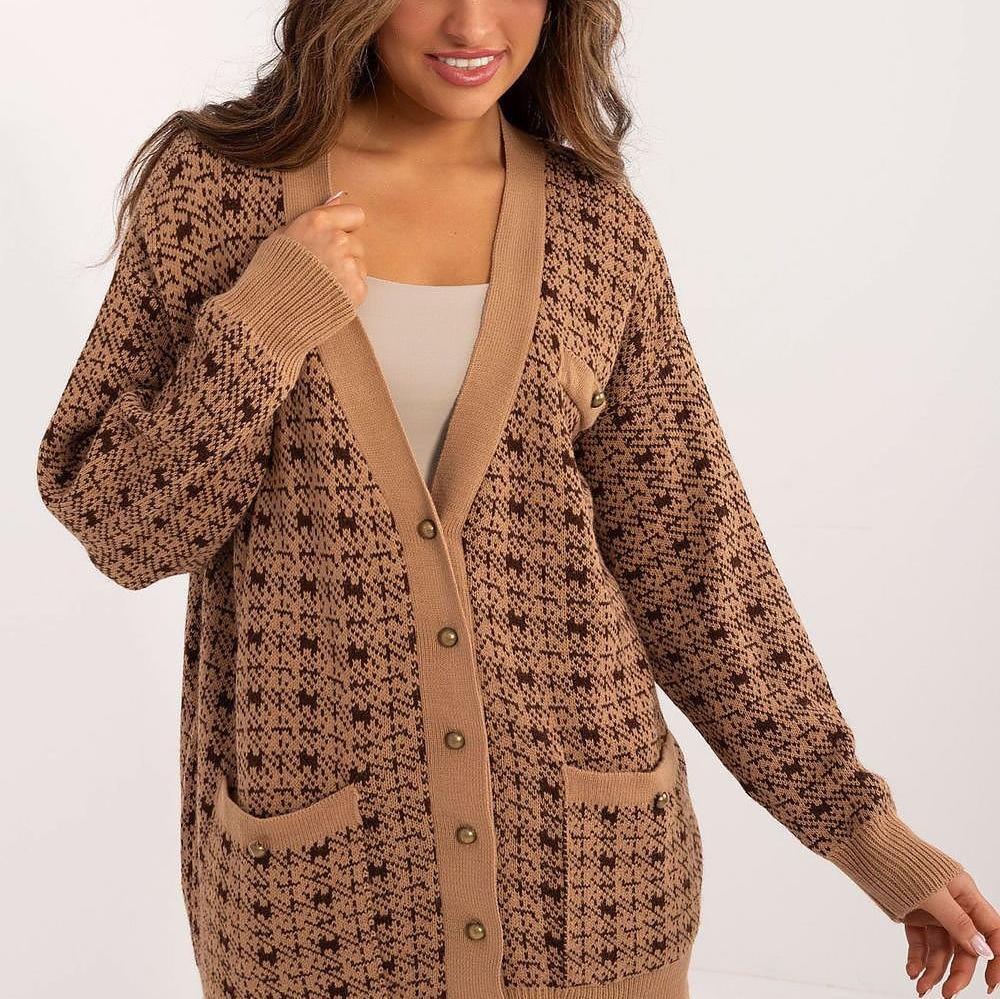 Strick-Cardigan mit Muster | Knopfleiste | Lässiger Chic