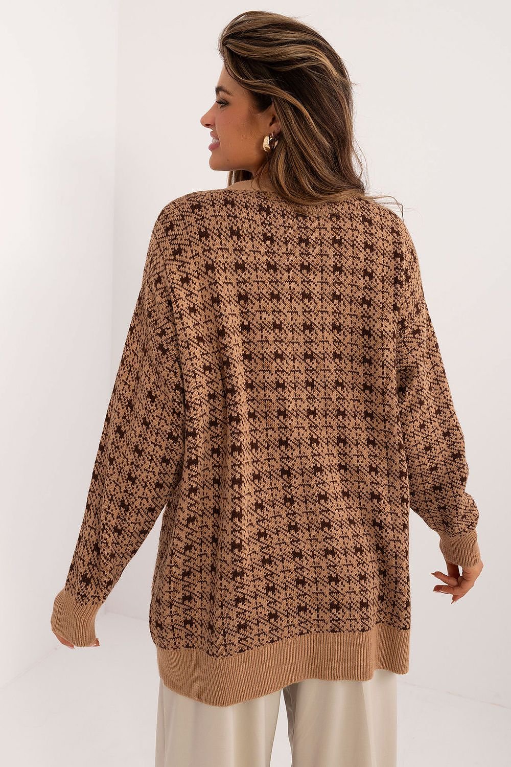 Strick-Cardigan mit Muster | Knopfleiste | Lässiger Chic
