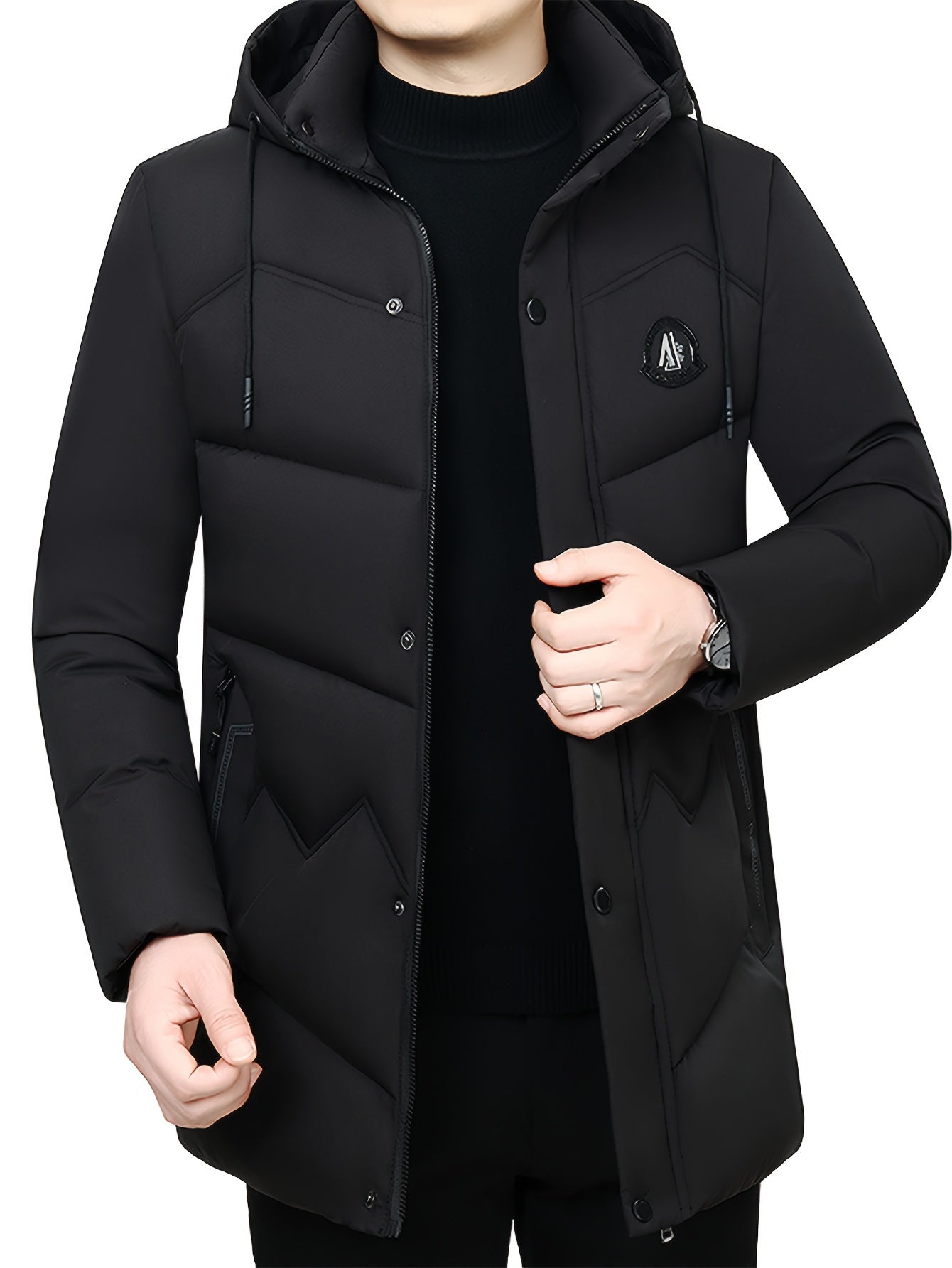 Warme Verdickte Kapuzen Winterjacke Für Herren | Perfekt Für Outdoor-Aktivitäten