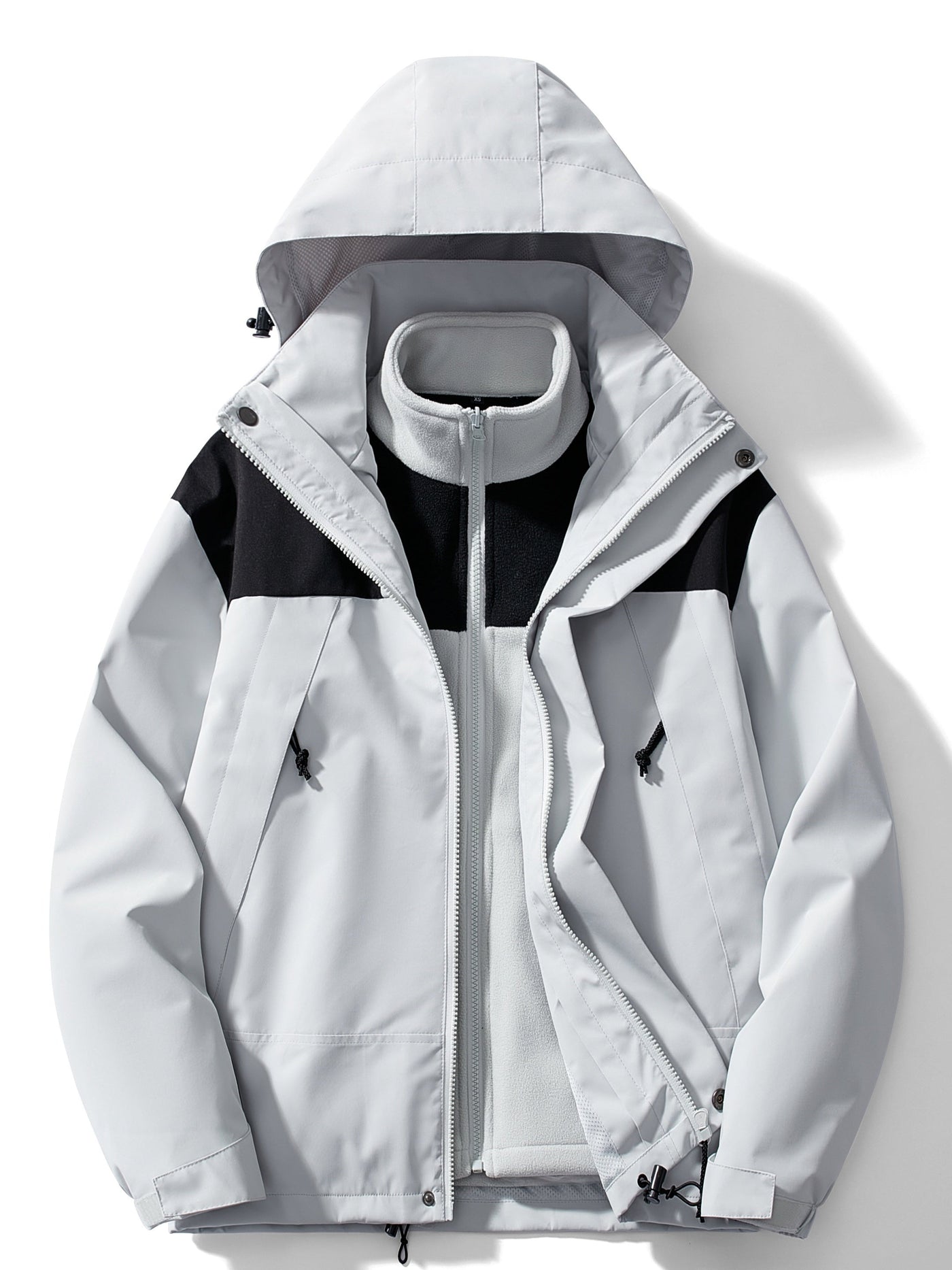 3-in-1 Fleece-Winterjacke mit Kapuze für Damen, lässig | Perfekt für Outdoor-Aktivitäten
