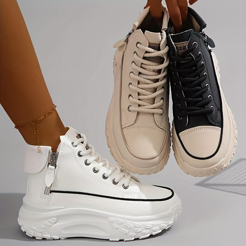 Lässige High-Top Plateau-Sneaker für Damen | Perfekt für lässige Tage