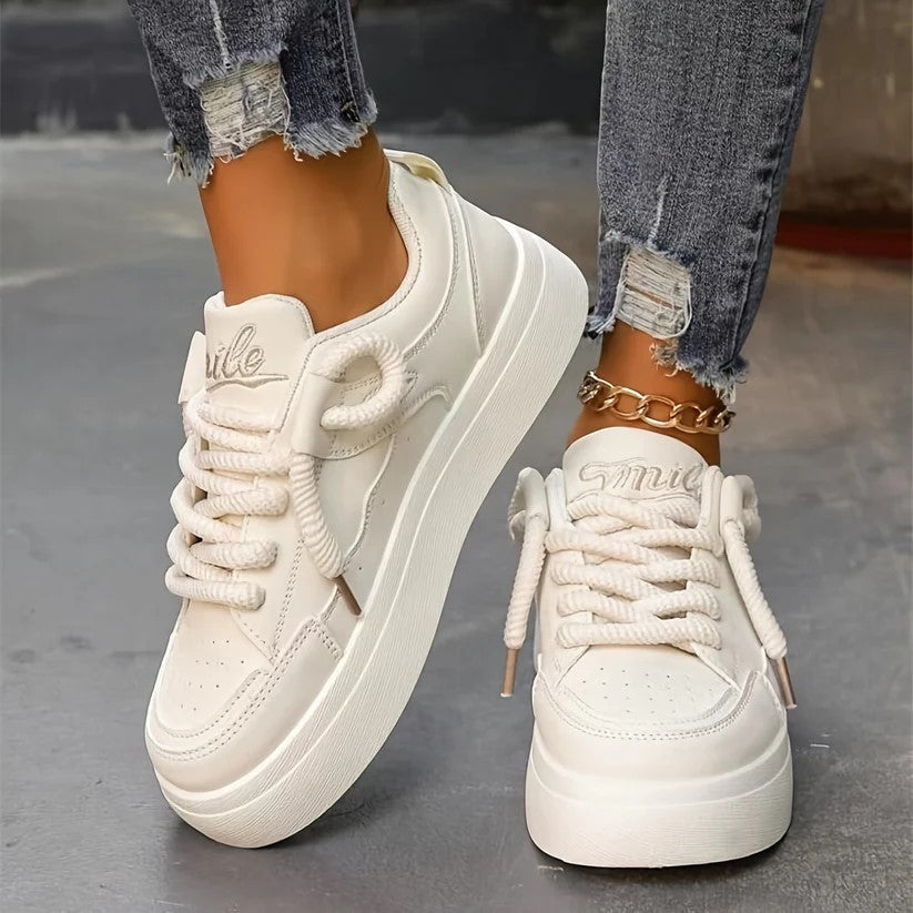 Einfache Lässige Einfarbige Sneakers für Damen | Perfekt für den Alltag