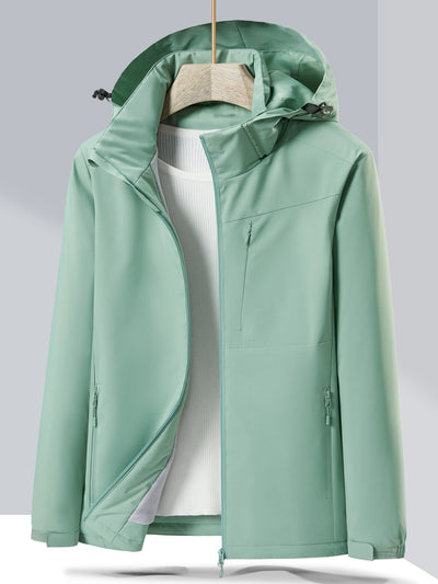 Wasserdichte elegante Fleece-Winterjacke mit Kapuze für Damen | Ideal für den Winter