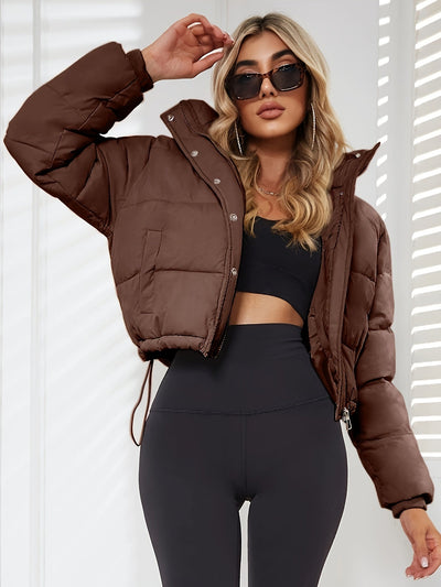 Kurze modische warme Winterjacke für Damen | Ideal für Winter