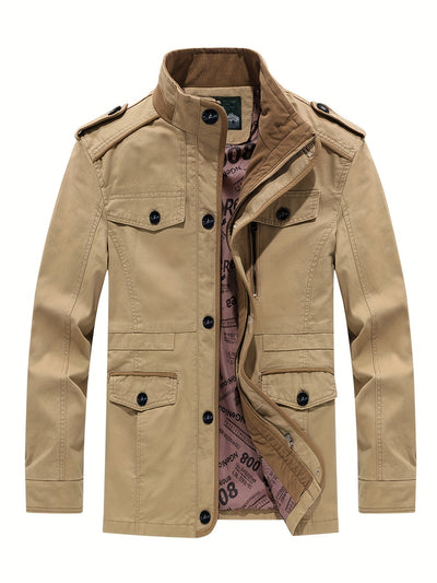 Casual Retro Stijl Katoen Winter Jacke Für Herren | Ideal für Winter