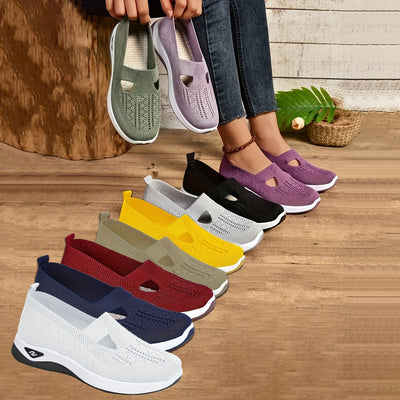 Modische Leichte Strick-Cut-Out Sneaker für Damen | Perfekt für lässige Tage